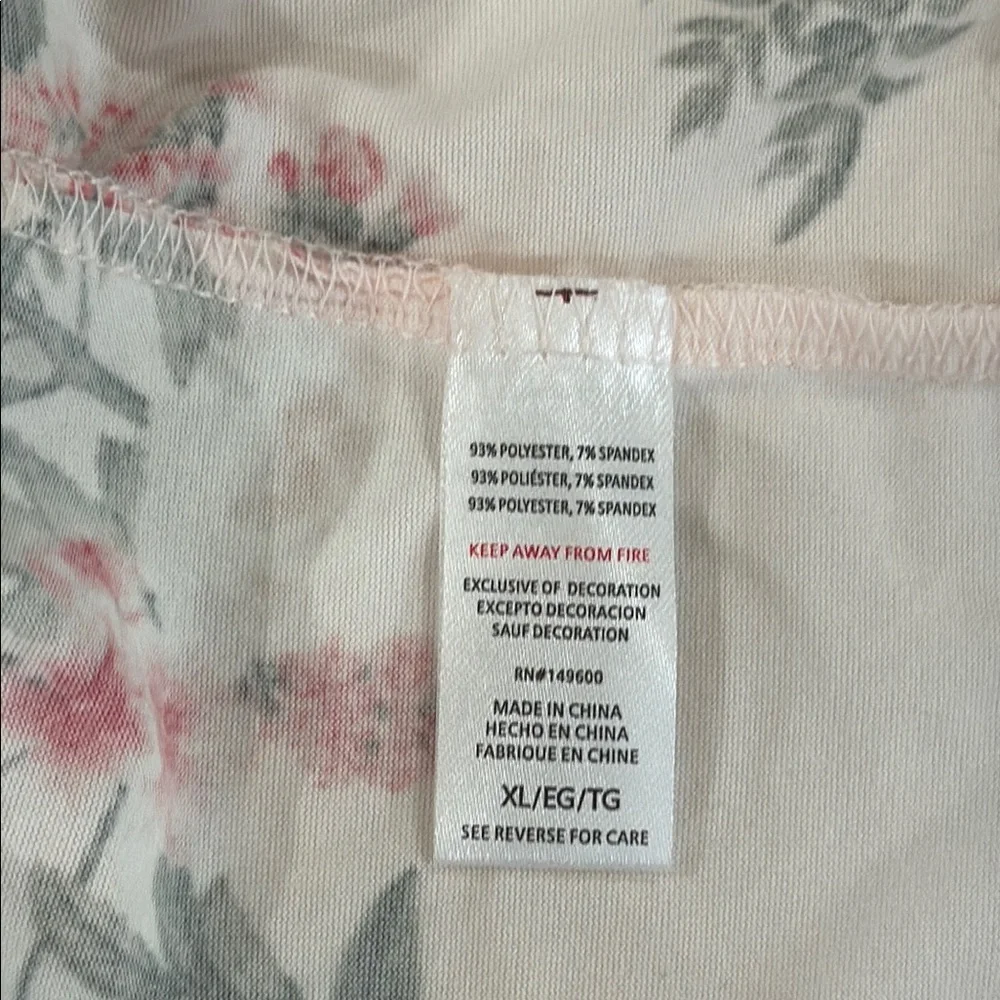 Flora Nikrooz Pink and Cream Floral Sleepwear Set 3 pieces - Picture 9 of 9